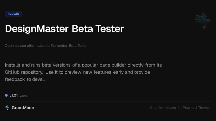 DesignMaster Beta Tester