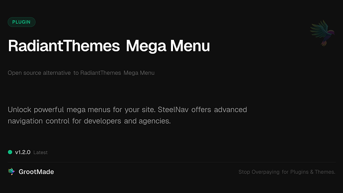 RadiantThemes Mega Menu