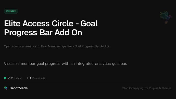 Elite Access Circle - Goal Progress Bar Add On