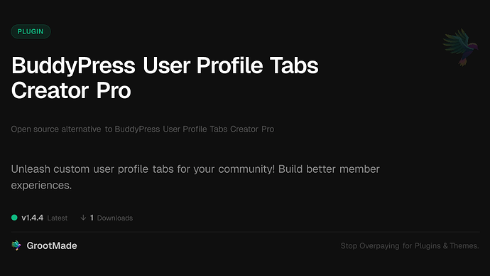 BuddyPress User Profile Tabs Creator Pro