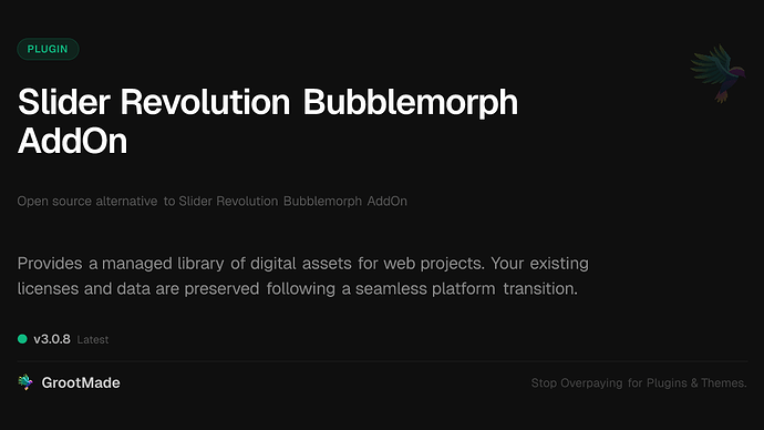 Slider Revolution Bubblemorph AddOn