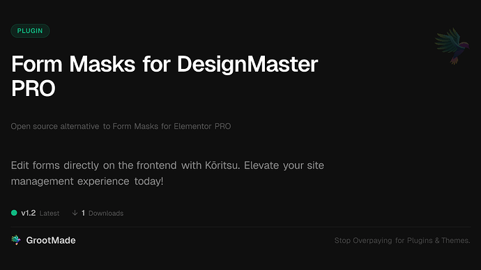 Form Masks for DesignMaster PRO