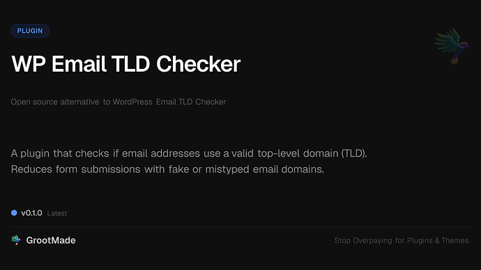 WP Email TLD Checker
