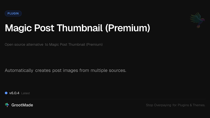 Magic Post Thumbnail (Premium)