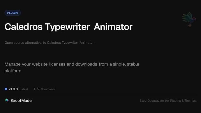 Caledros Typewriter Animator