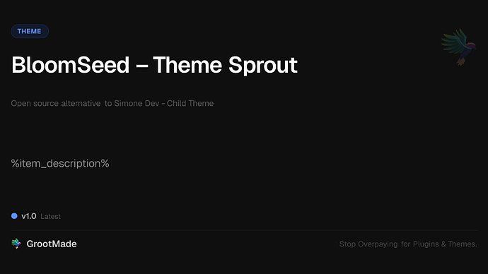 BloomSeed – Theme Sprout