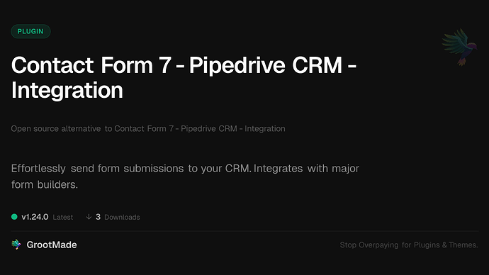 Contact Form 7 - Pipedrive CRM - Integration