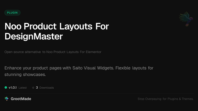 Noo Product Layouts For DesignMaster