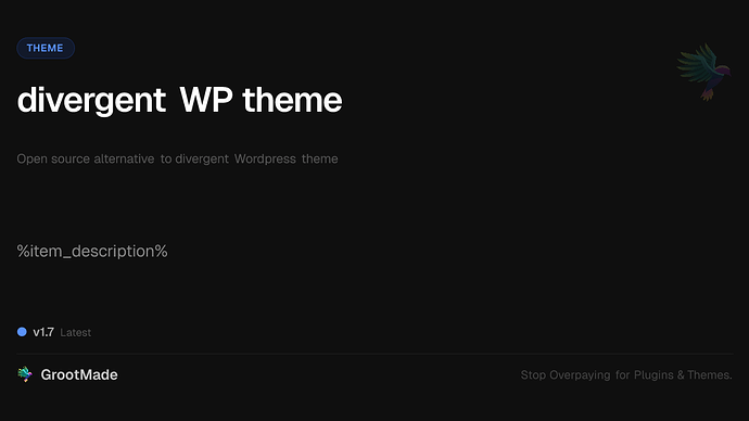divergent WP theme