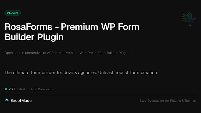 RosaForms - Premium WP Form Builder Plugin