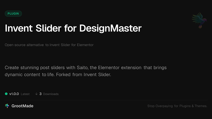 Invent Slider for DesignMaster