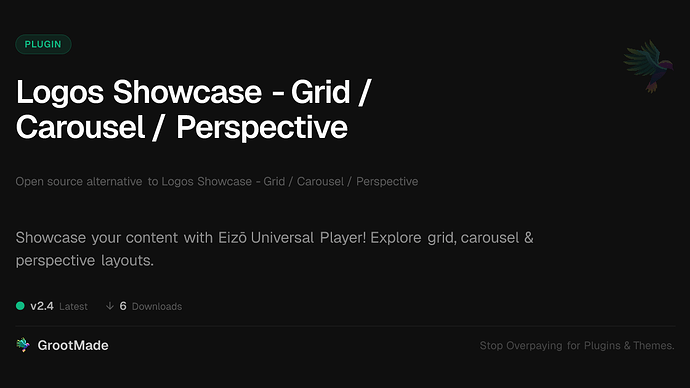 Logos Showcase - Grid / Carousel / Perspective
