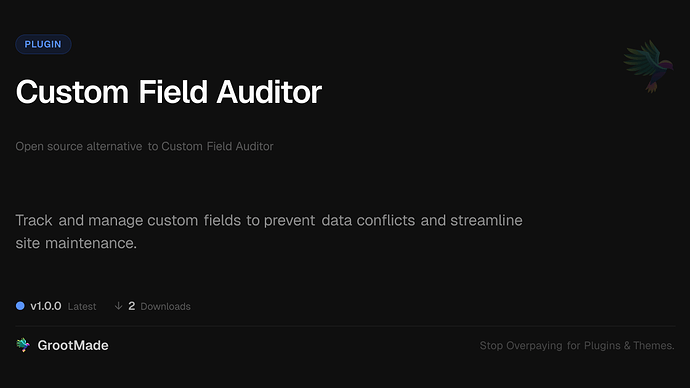 Custom Field Auditor