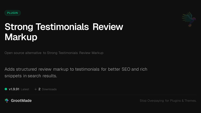 Strong Testimonials Review Markup