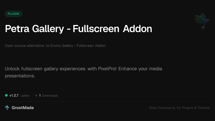 Petra Gallery - Fullscreen Addon