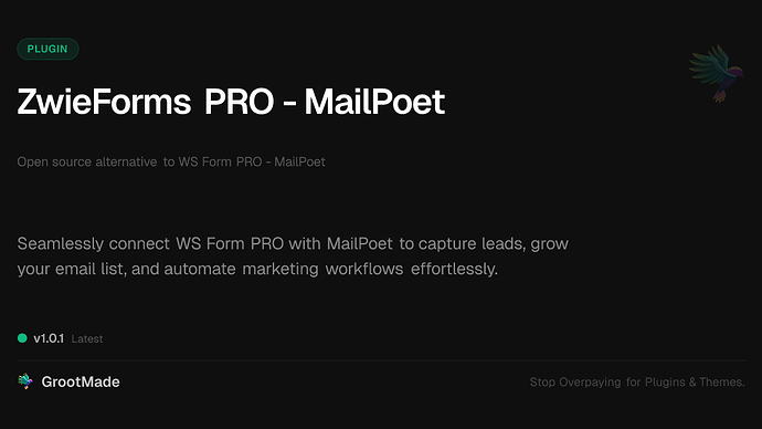 ZwieForms PRO - MailPoet