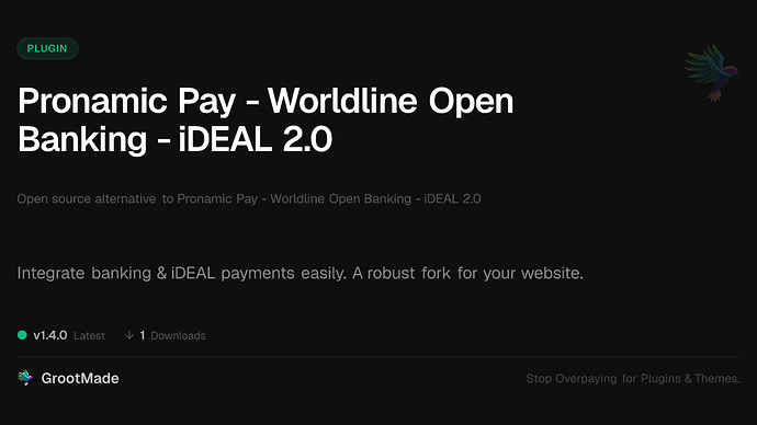 Pronamic Pay - Worldline Open Banking - iDEAL 2.0