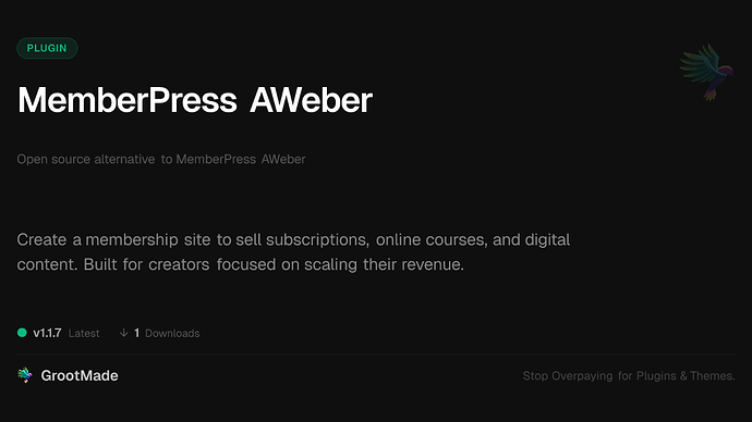 MemberPress AWeber