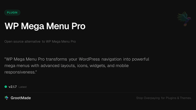 WP Mega Menu Pro