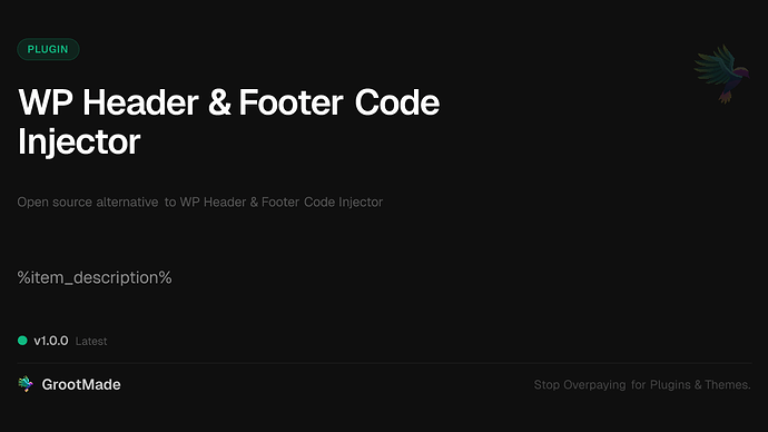 WP Header & Footer Code Injector
