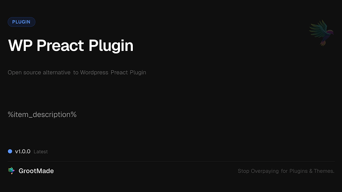 WP Preact Plugin