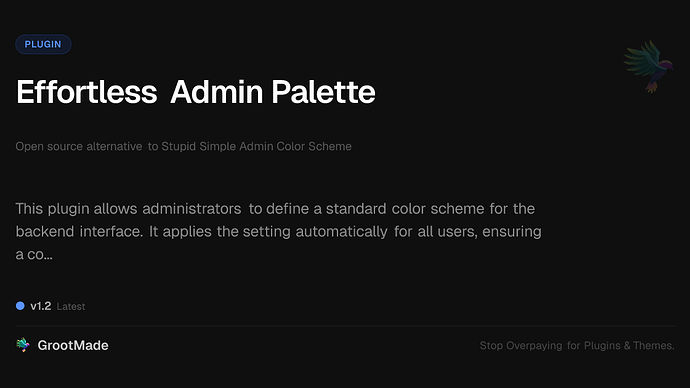 Effortless Admin Palette