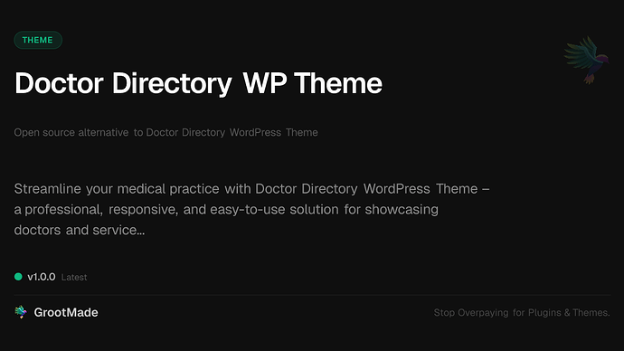 Doctor Directory WP Theme