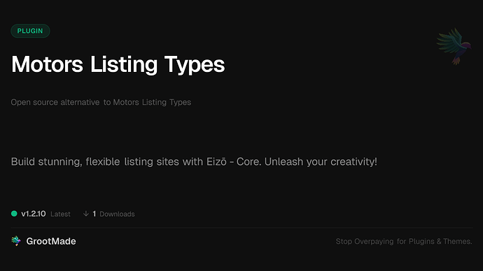 Motors Listing Types