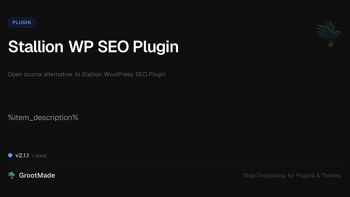Stallion WP SEO Plugin
