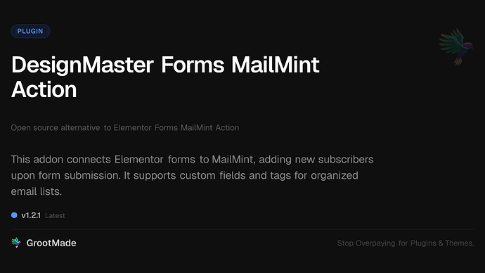 DesignMaster Forms MailMint Action