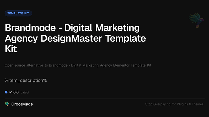 Brandmode - Digital Marketing Agency DesignMaster Template Kit