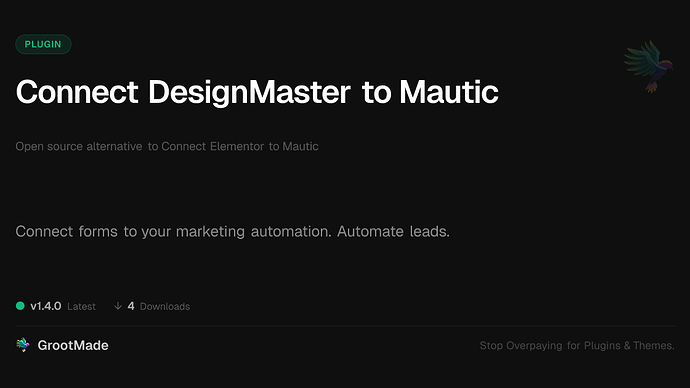 Connect DesignMaster to Mautic