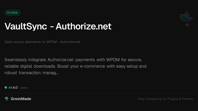 VaultSync - Authorize.net
