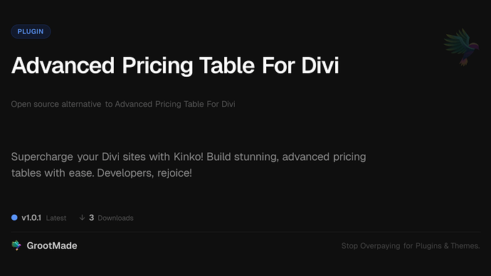 Advanced Pricing Table For Divi