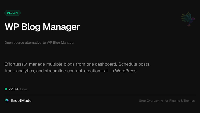 WP Blog Manager