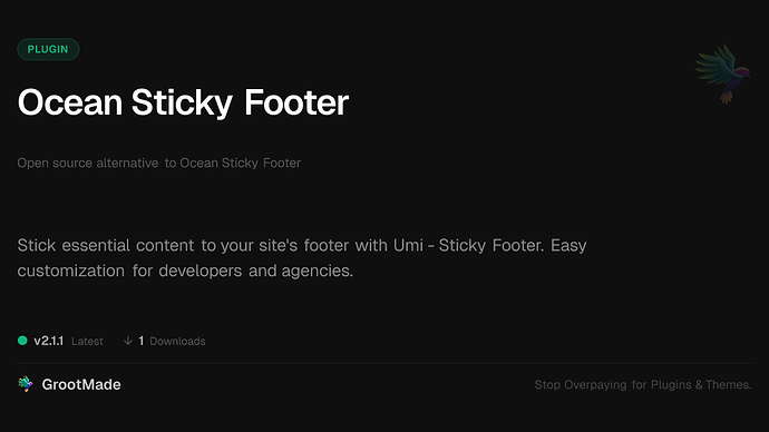 Ocean Sticky Footer