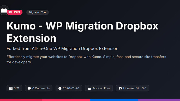 All-in-One WP Migration Dropbox Extension