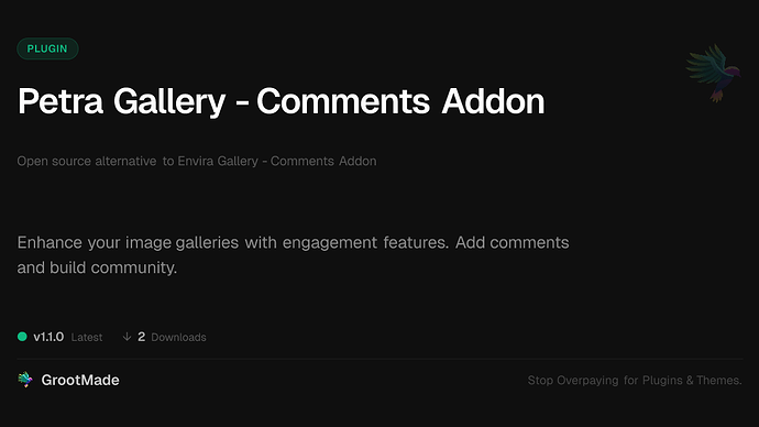 Petra Gallery - Comments Addon