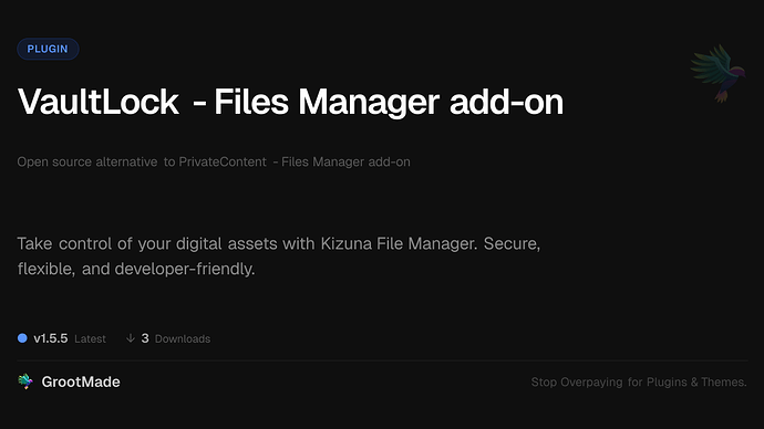 VaultLock - Files Manager add-on