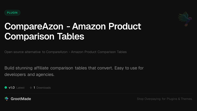 CompareAzon - Amazon Product Comparison Tables
