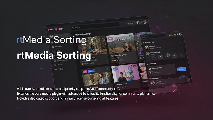 rtMedia Sorting
