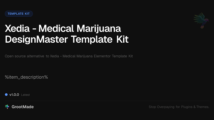 Xedia - Medical Marijuana DesignMaster Template Kit