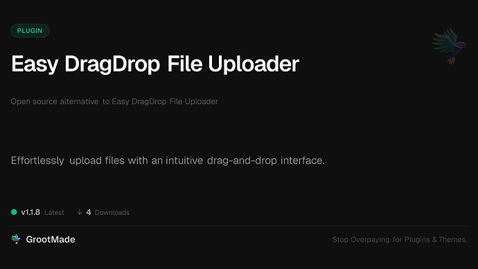 Easy DragDrop File Uploader