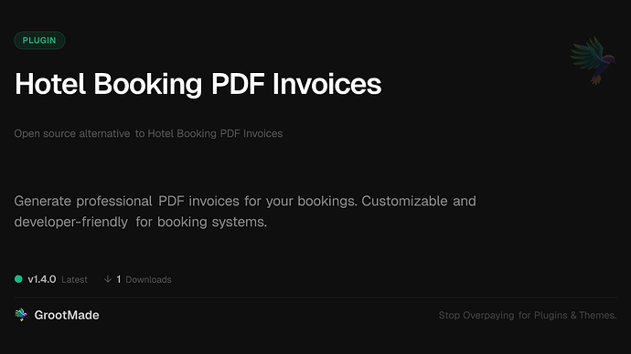 Hotel Booking PDF Invoices