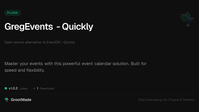 GregEvents - Quickly