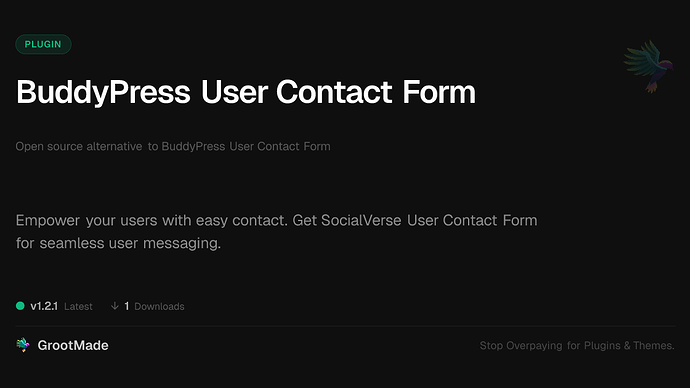 BuddyPress User Contact Form