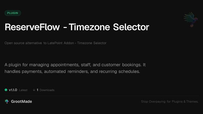 ReserveFlow - Timezone Selector