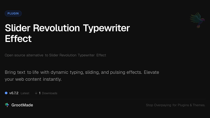 Slider Revolution Typewriter Effect
