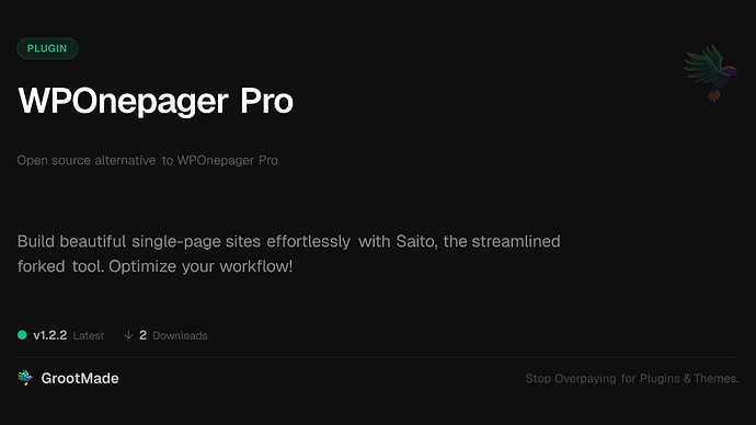 WPOnepager Pro