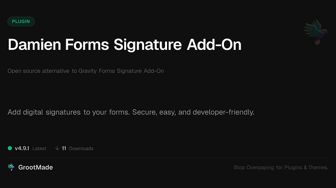 Damien Forms Signature Add-On